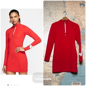 Nike Vintage Scuba Quarter Zip Heart Long Sleeve Dress, Spring 2009, Small